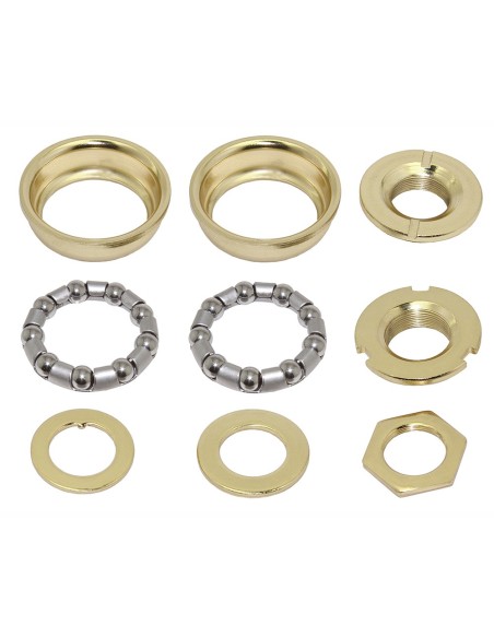 Bottom Bracket Set 1/Piece Crank 5/16x9 24tpi Gold.